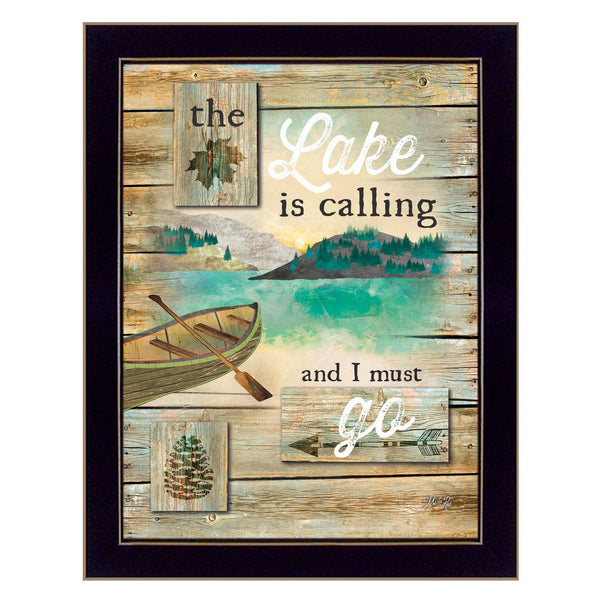 Supfirm "The Lake is Calling" By Marla Rae, Printed Wall Art, Ready To Hang Framed Poster, Black Frame - Supfirm