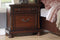 Traditional Formal Look Cherry Finish 1pc Nightstand Storage Space Bedside Table Plywood Veneer Bedroom Furniture - Supfirm