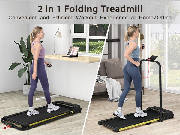 Supfirm Treadmill-Walking Pad-Under Desk Treadmill 0.6-7.6MPH 2.5HP 2 in 1 Folding Treadmill-Treadmills for Home and Office - Supfirm