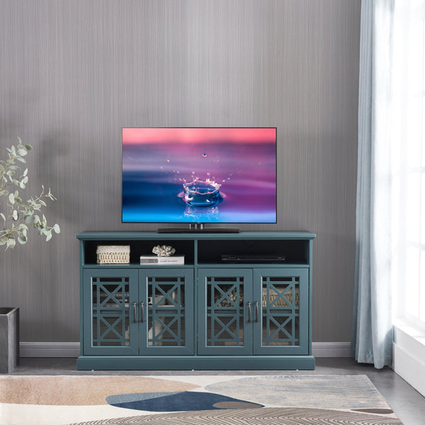 TV Stand, Buffet Sideboard Console Table, Dark Teal - Supfirm