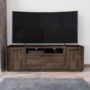 Tv Stand for TV´s up 55" Dext, One Cabinet, Double Door, Dark Walnut Finish - Supfirm