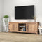 Supfirm TV Stand Storage Media Console Entertainment Center With Two Doors, Yellow Walnut - Supfirm