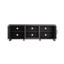 Supfirm TV Stand Storage Media Console Entertainment Center,Tradition Black,with doors - Supfirm