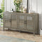 TXREM Retro Mirrored Sideboard with Closed Grain Pattern for Dining Room, Living Room and Kitchen(GRAY) - Supfirm