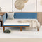 Upholstered Daybed/Sofa Bed Frame Full Size Linen-Blue - Supfirm