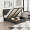 Upholstered Platform Bed with Underneath Storage,Full Size,Gray - Supfirm