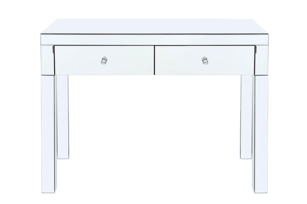 W 39.4 inch X D 15.7 inch X H 31.5 inch Mirror desktop Vanity dressing table, 2 drawer dressing table, suitable for female and girl home offices - Supfirm