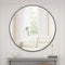 Wall Mirror 39 Inch Black Circular Mirror Metal Framed Mirror Round Vanity Mirror Dressing Mirror, for Bathroom, Living Room, Bedroom Wall Decor - Supfirm